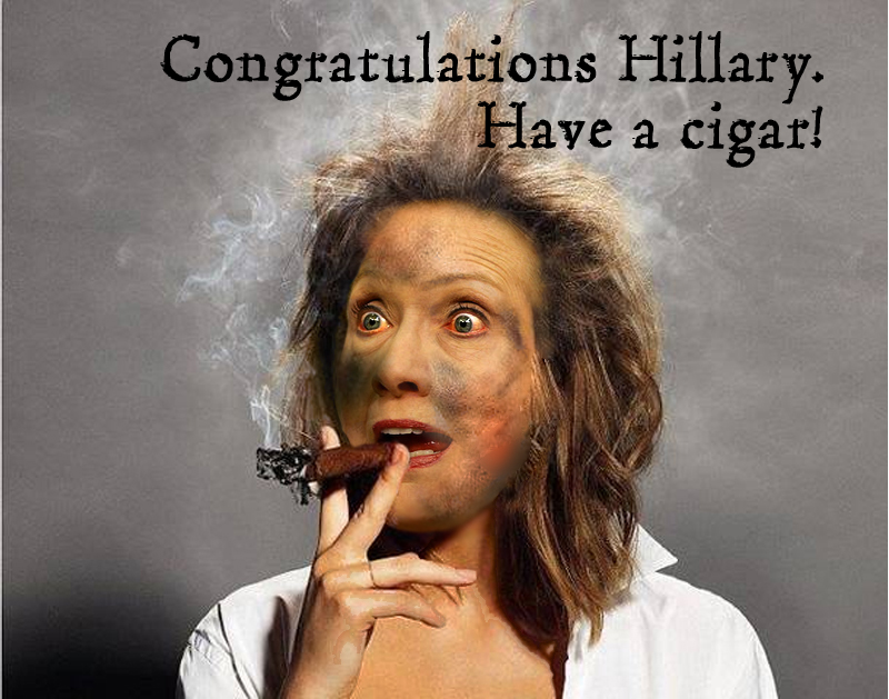 cigar hillary